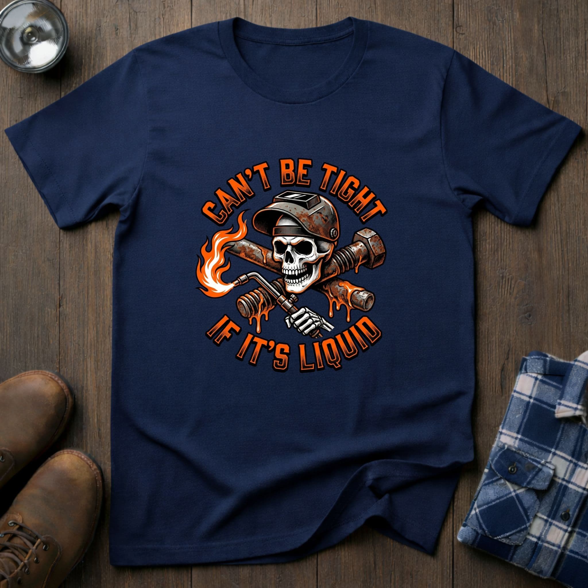 Can't be tight if it's liquid, funny mechanic T-shirt