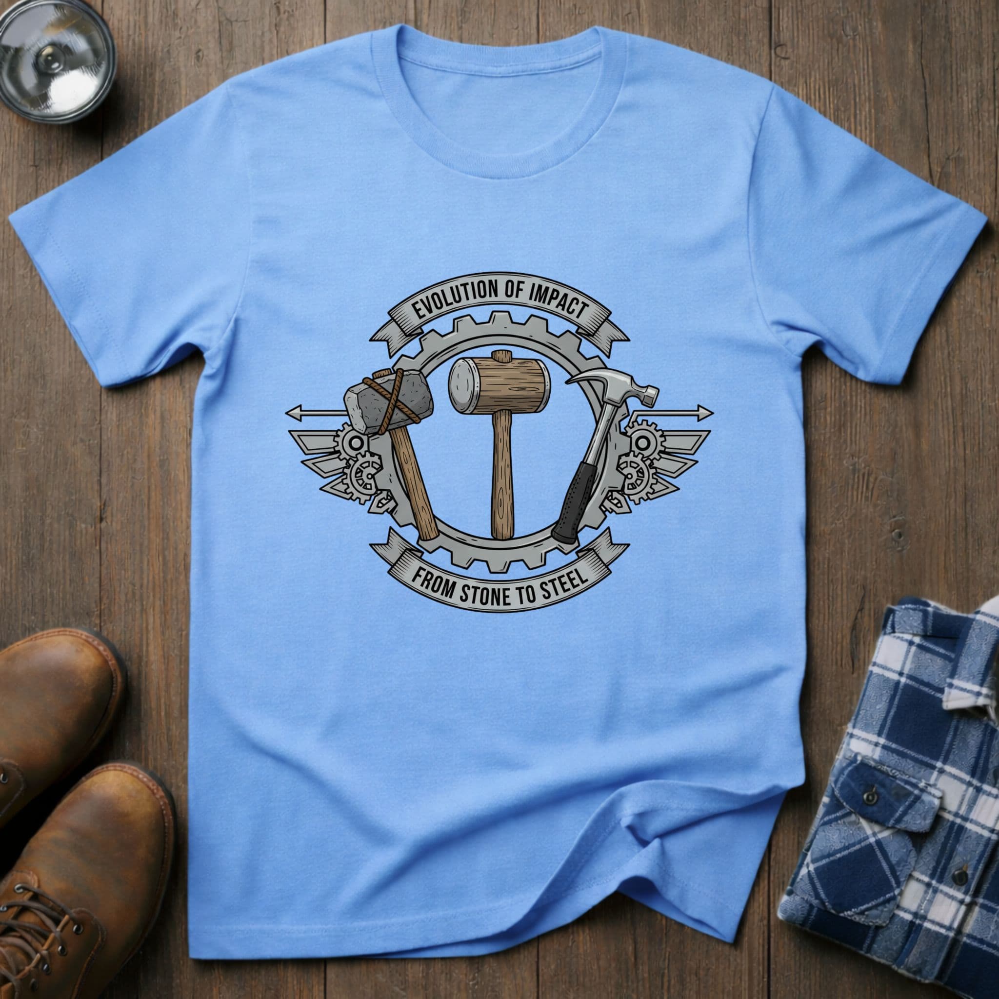 Evolution of Impact, funny tradesman T-shirt