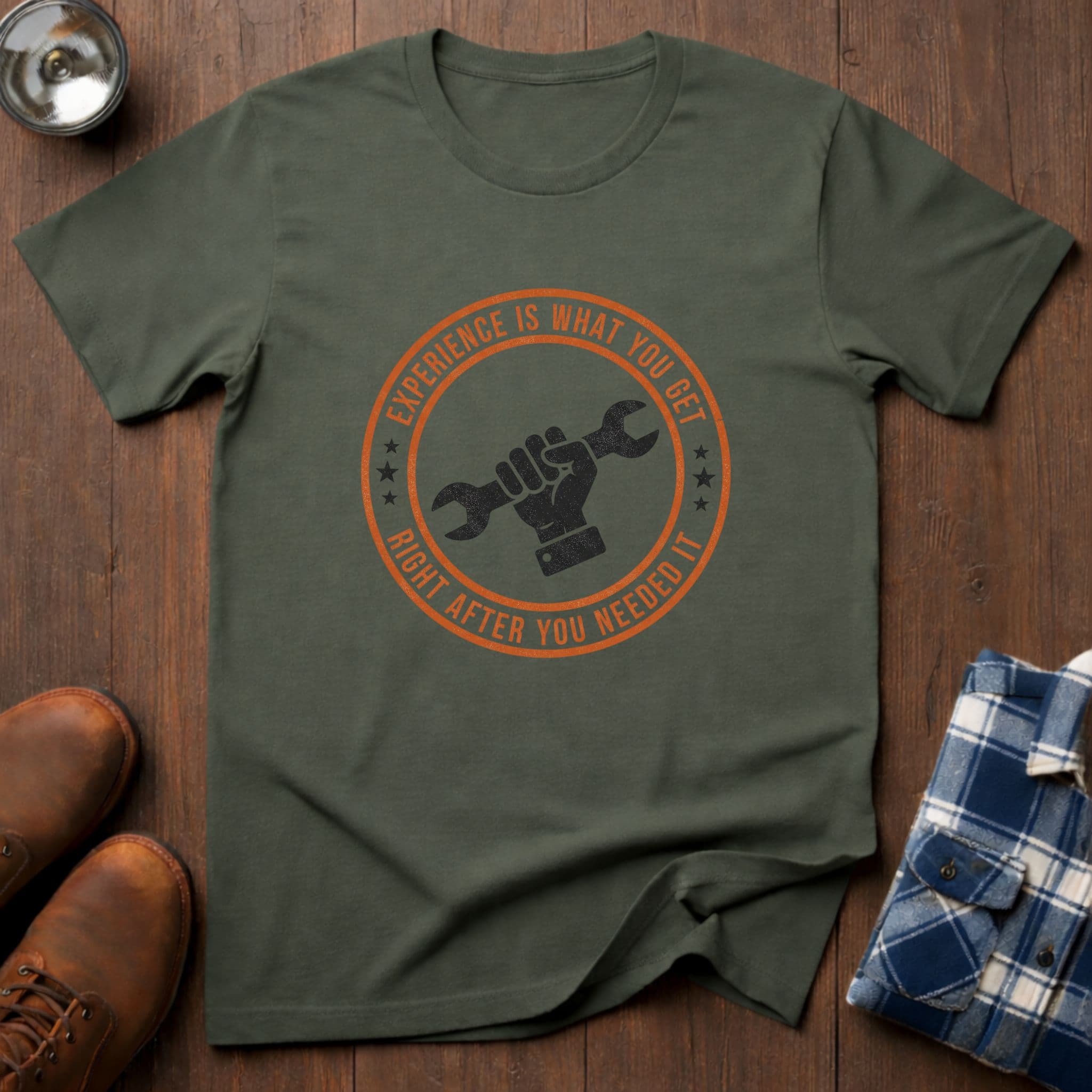 Experience is what you get, tradesman T-shirt