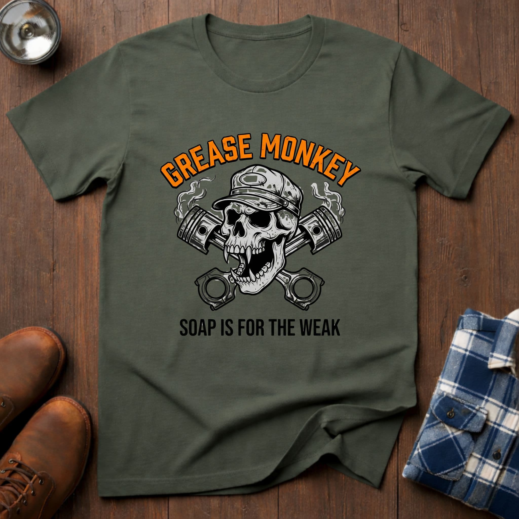 Grease Monkey, funny mechanic T-shirt