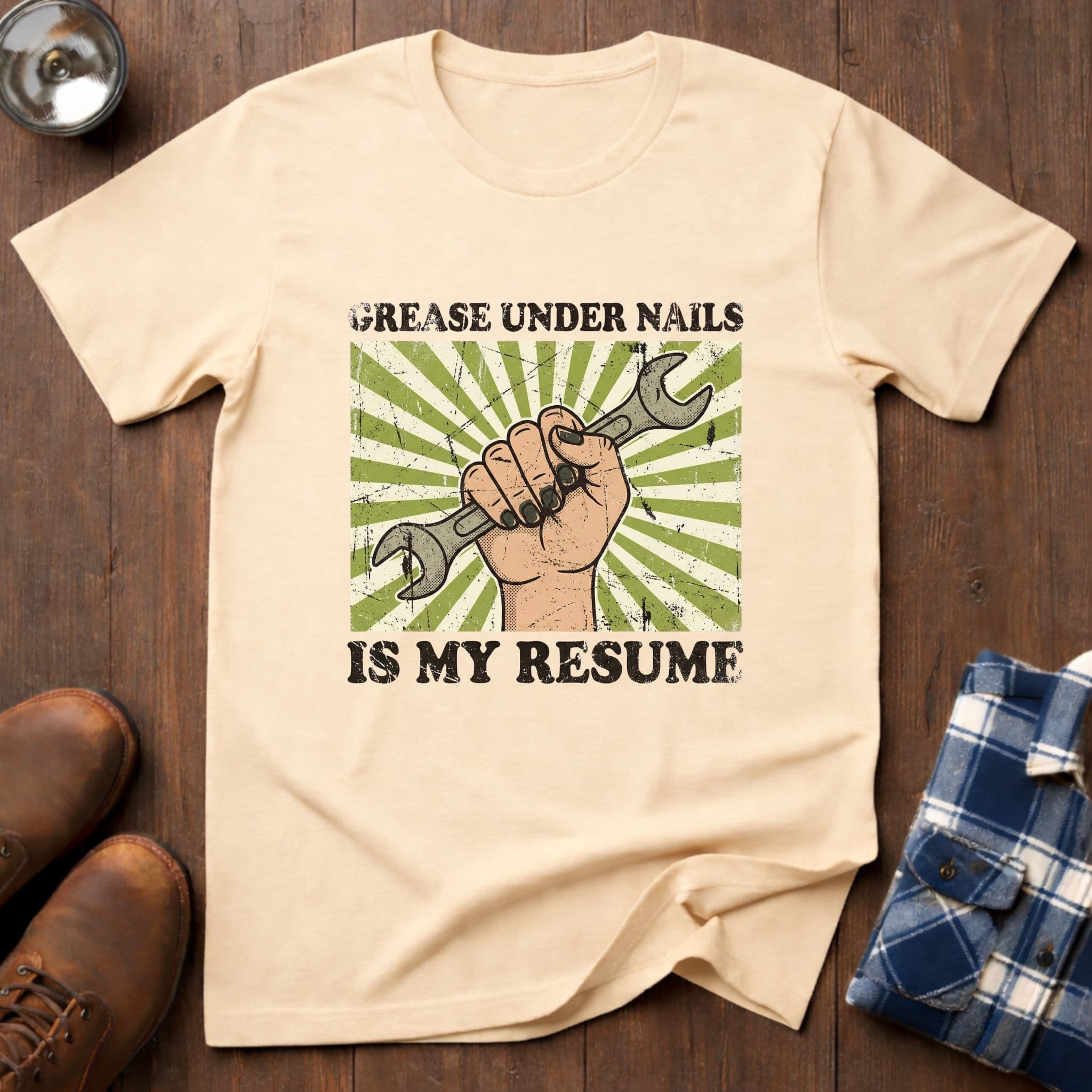 Grease Under Nails, mechanic T-shirt