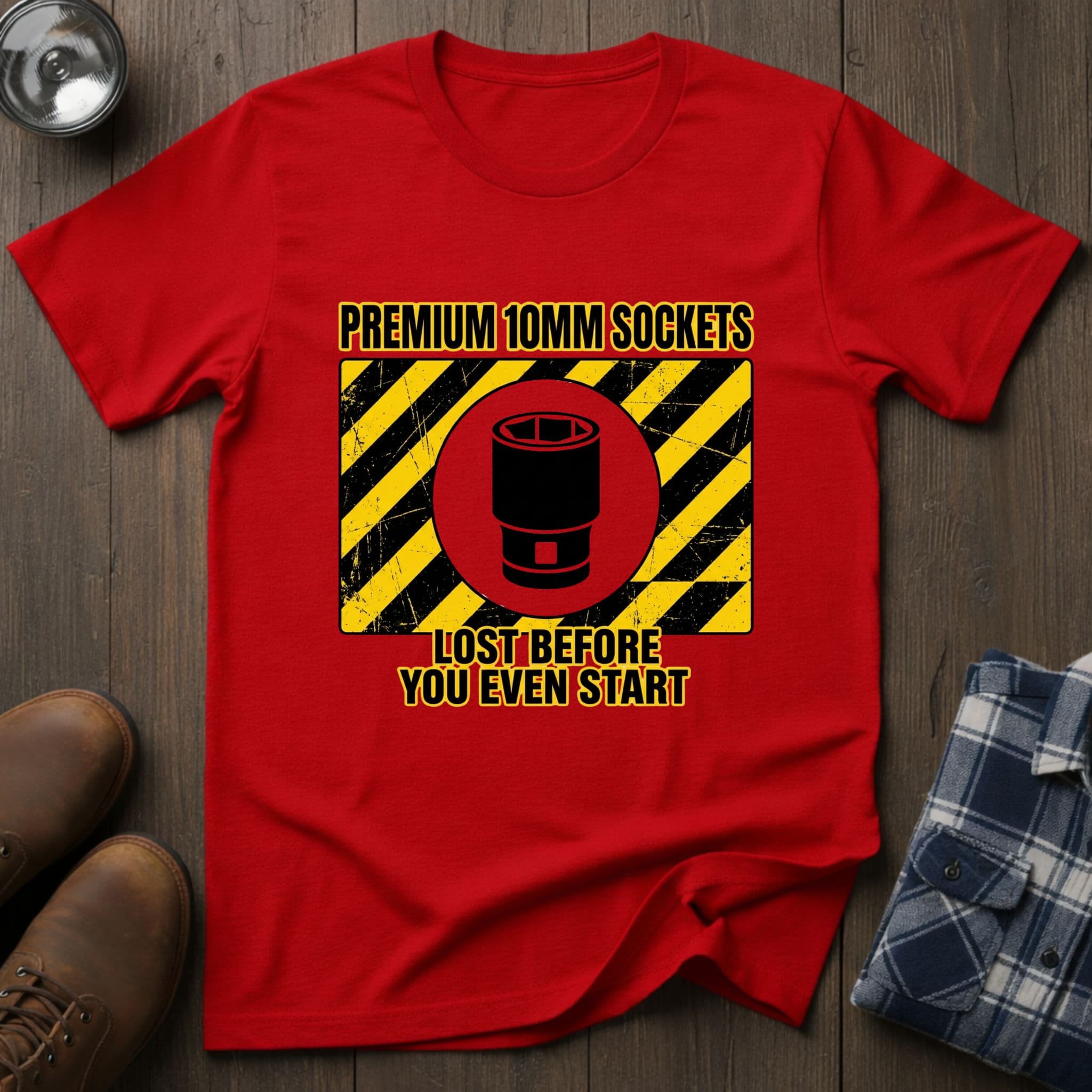 Premium 10mm socket, funny mechanic T-shirt