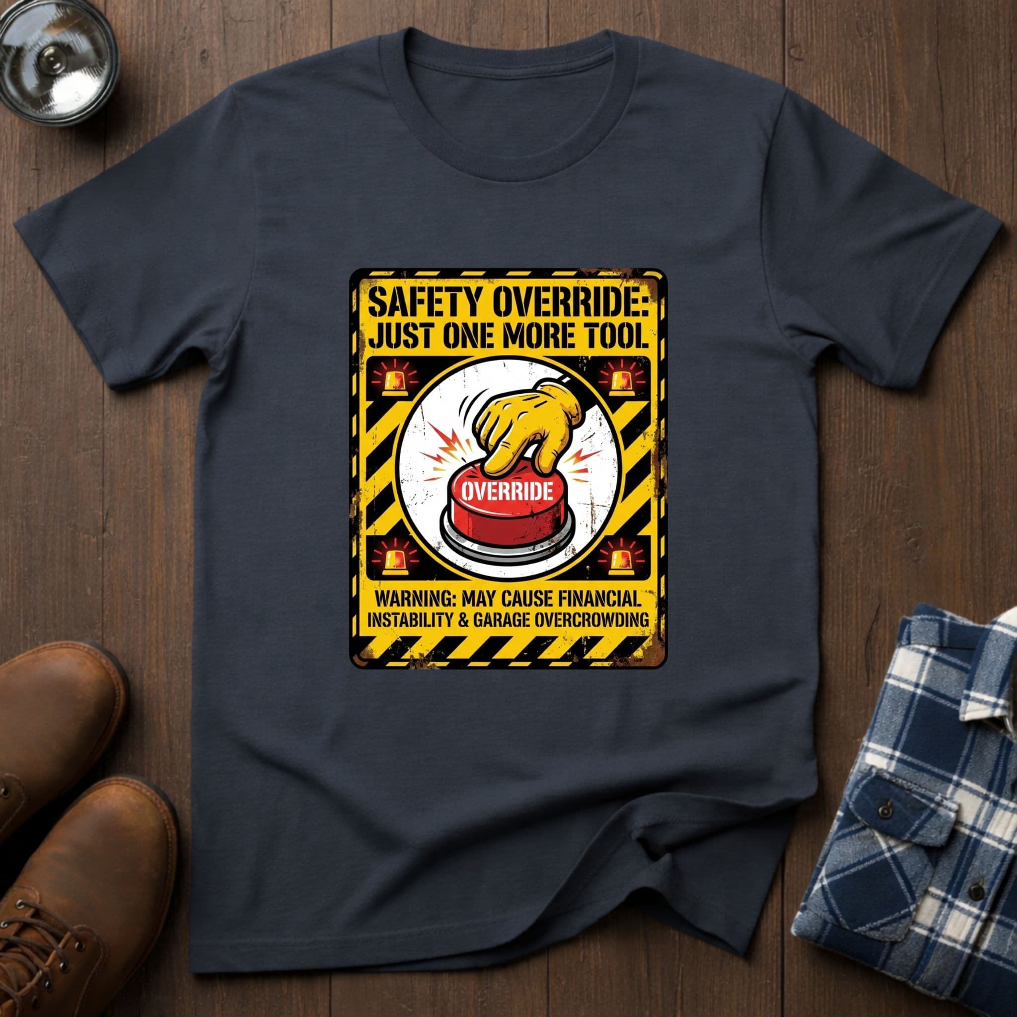 Safety Override, funny tradesman T-shirt