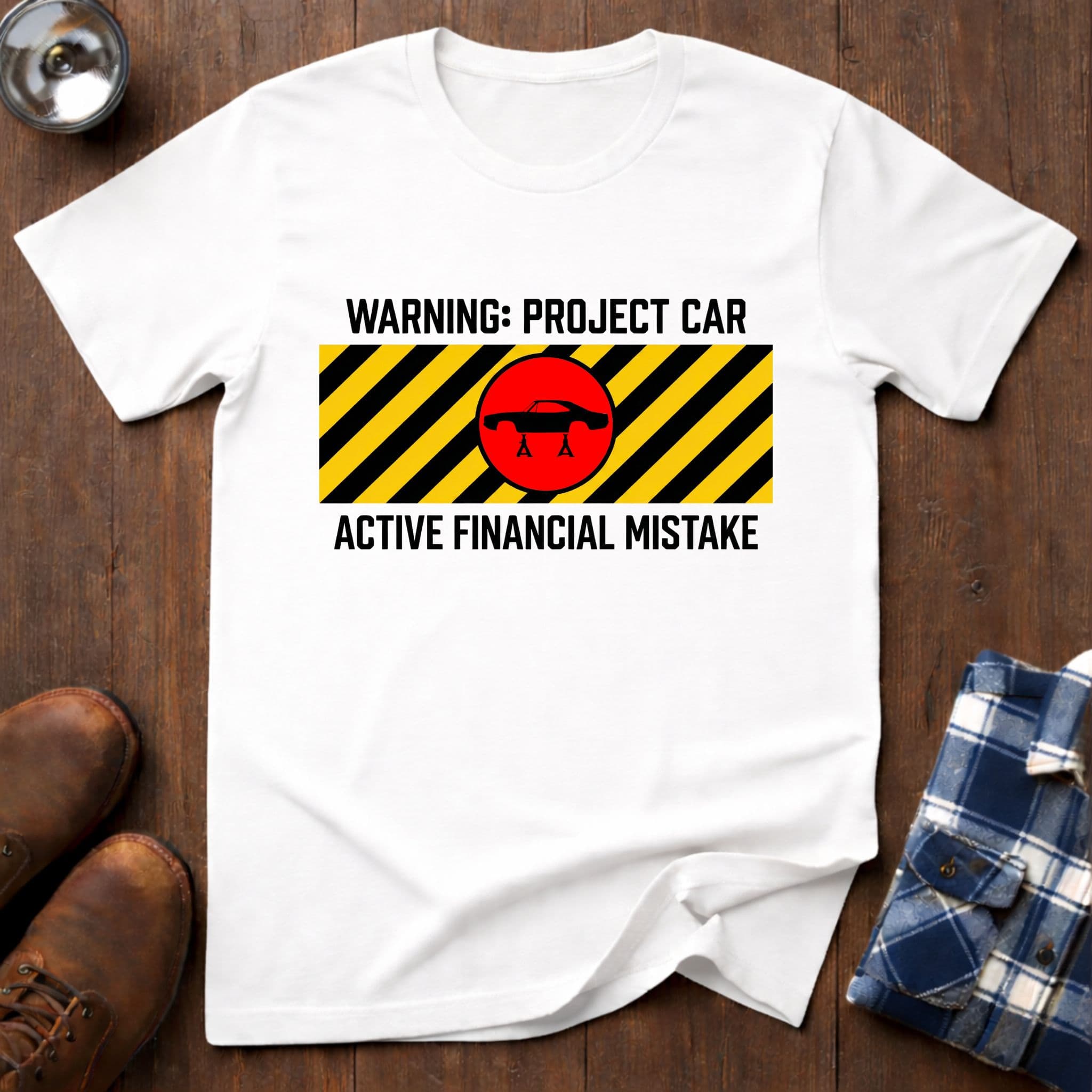 Warning - project car, funny car guy T-shirt