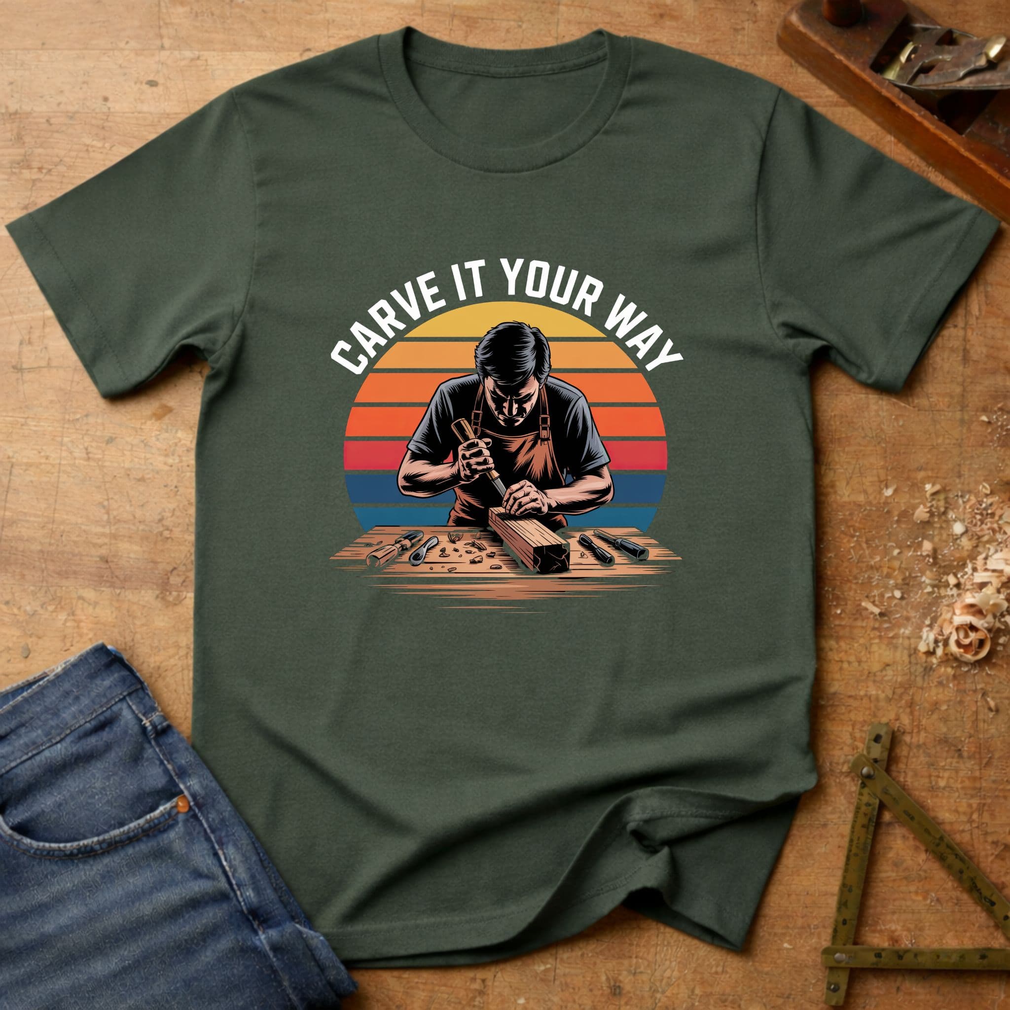 Carve it your way, woodworking T-shirt