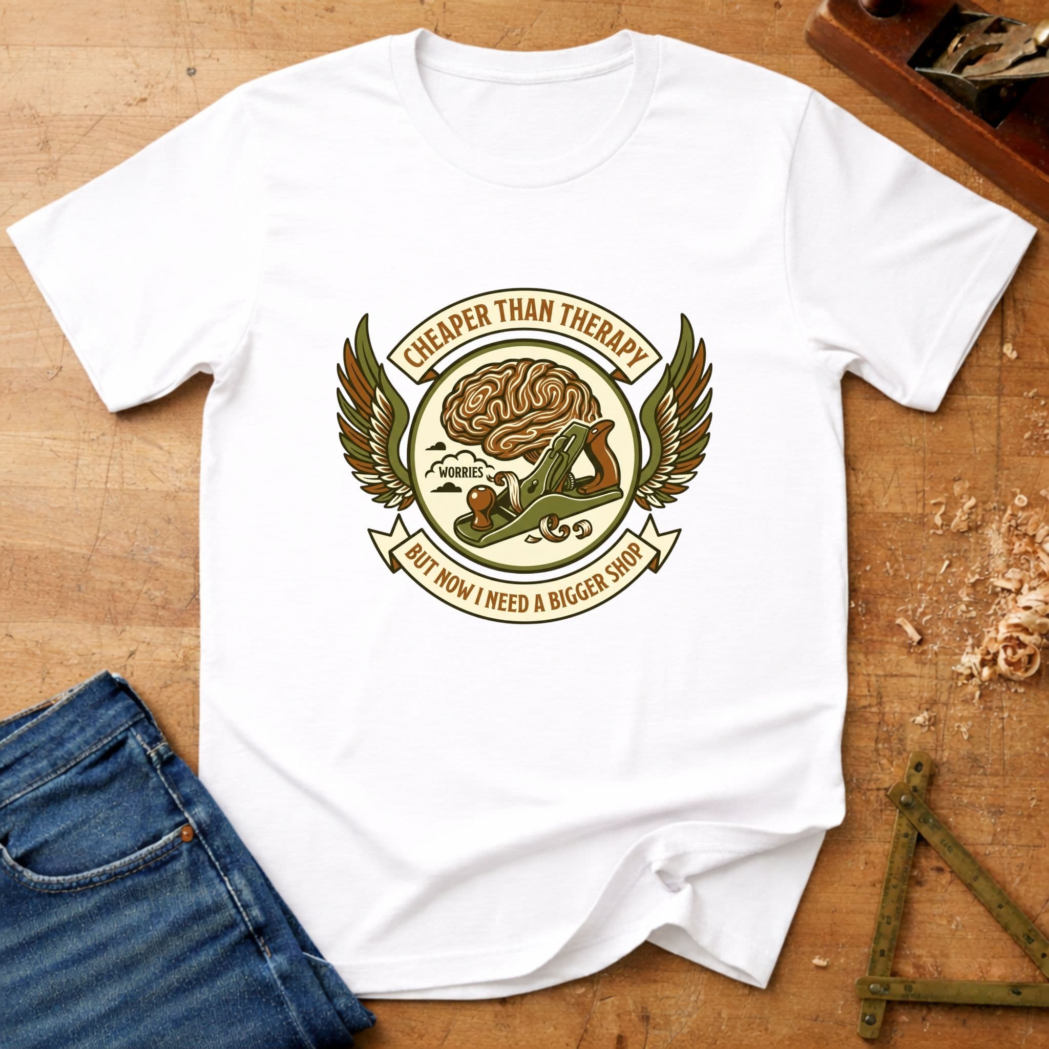 Cheaper than Therapy, funny workshop T-shirt