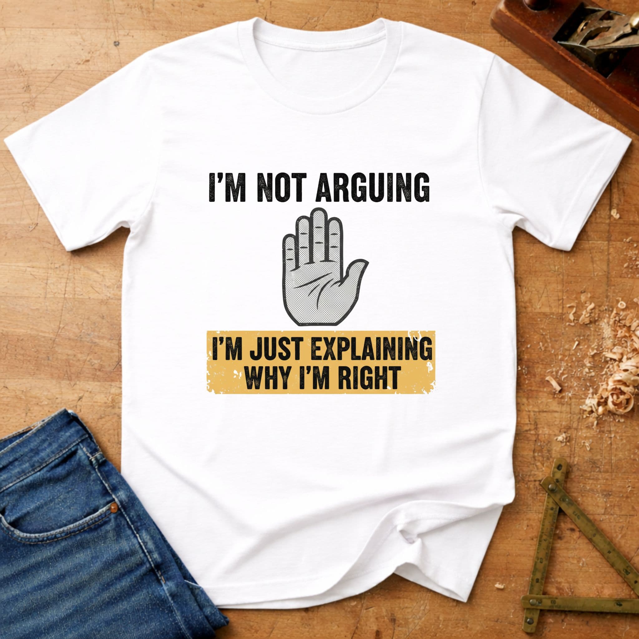 I'm Not Arguing – Stop Hand Edition, funny tradesman T-shirt