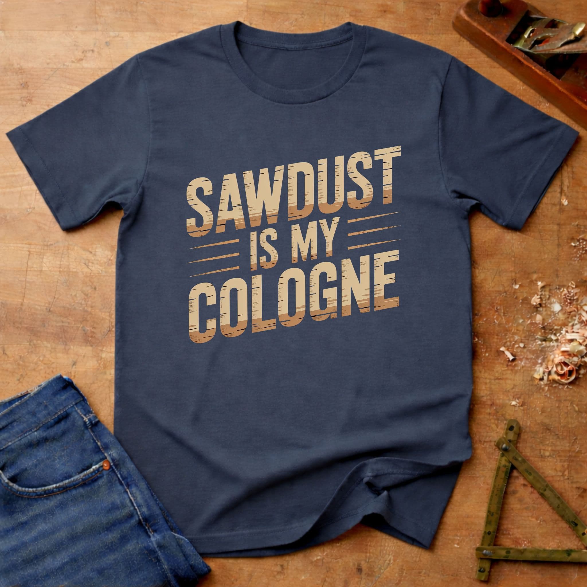 Sawdust is my Cologne, funny woodworking T-shirt