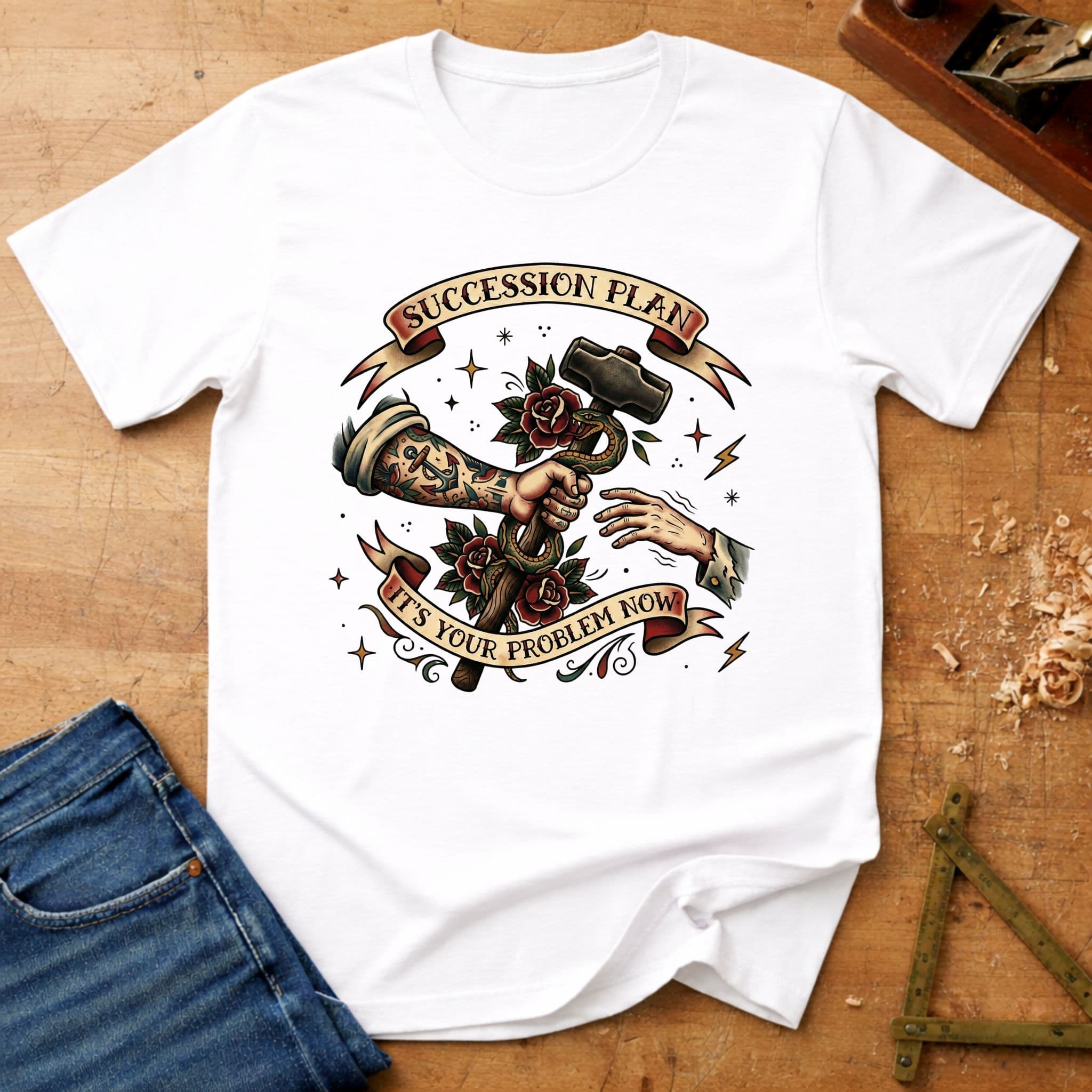 Succession Plan, workshop T-shirt