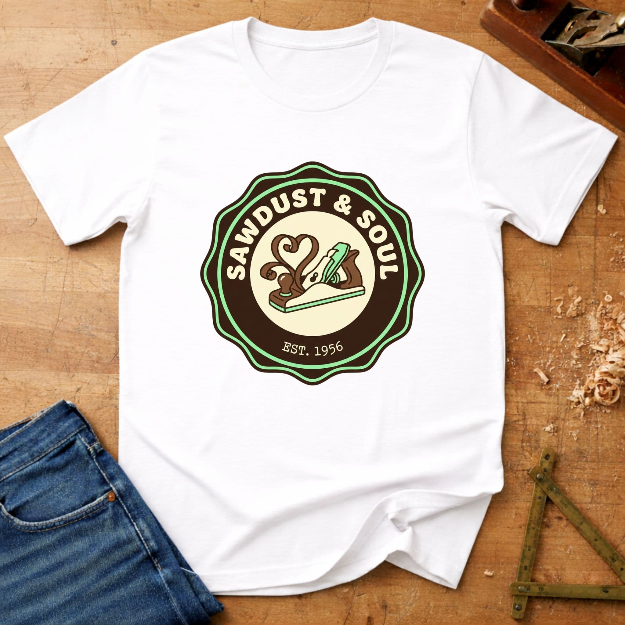 Sawdust & Soul, woodworking T-shirt