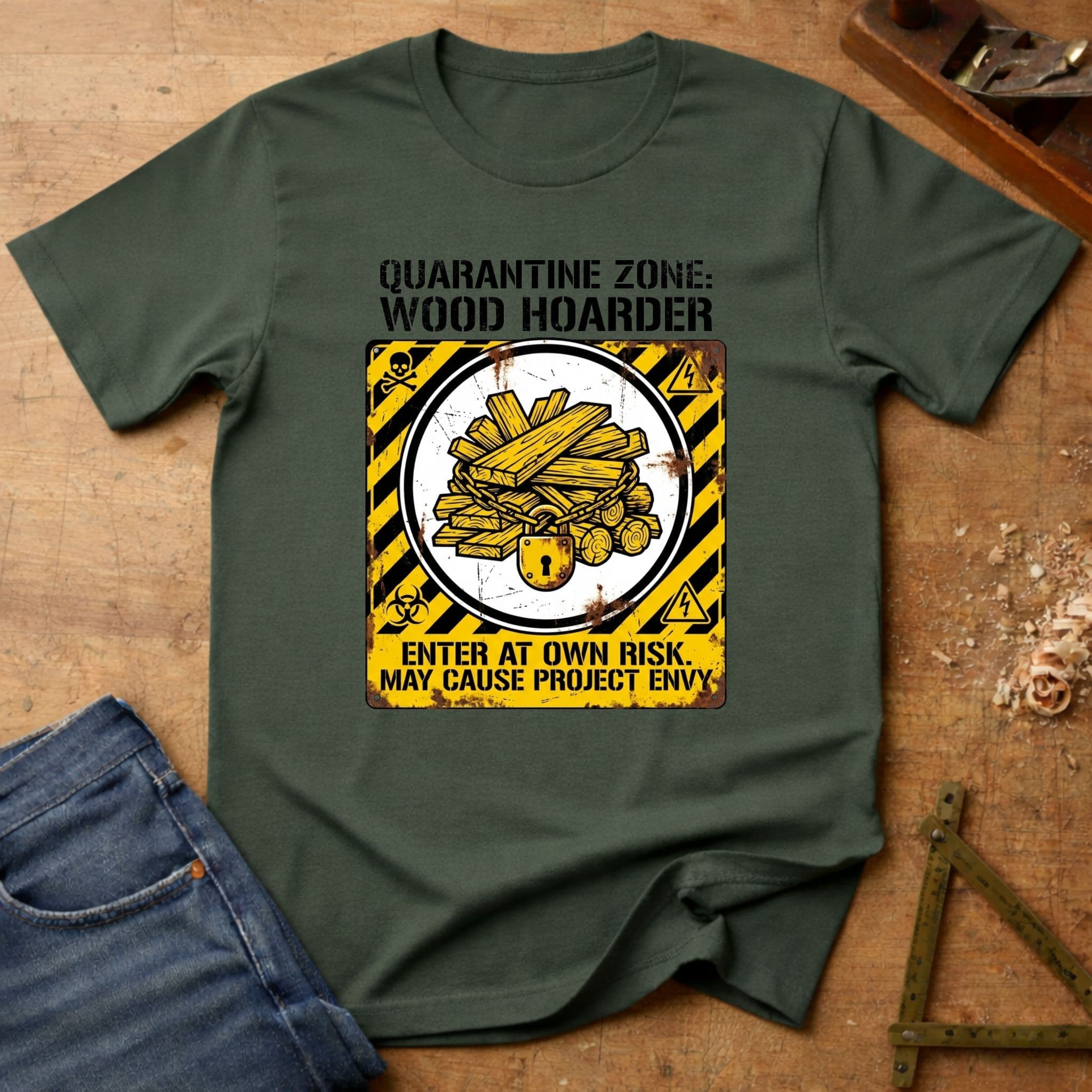 Quarantine Zone, funny workshop T-shirt