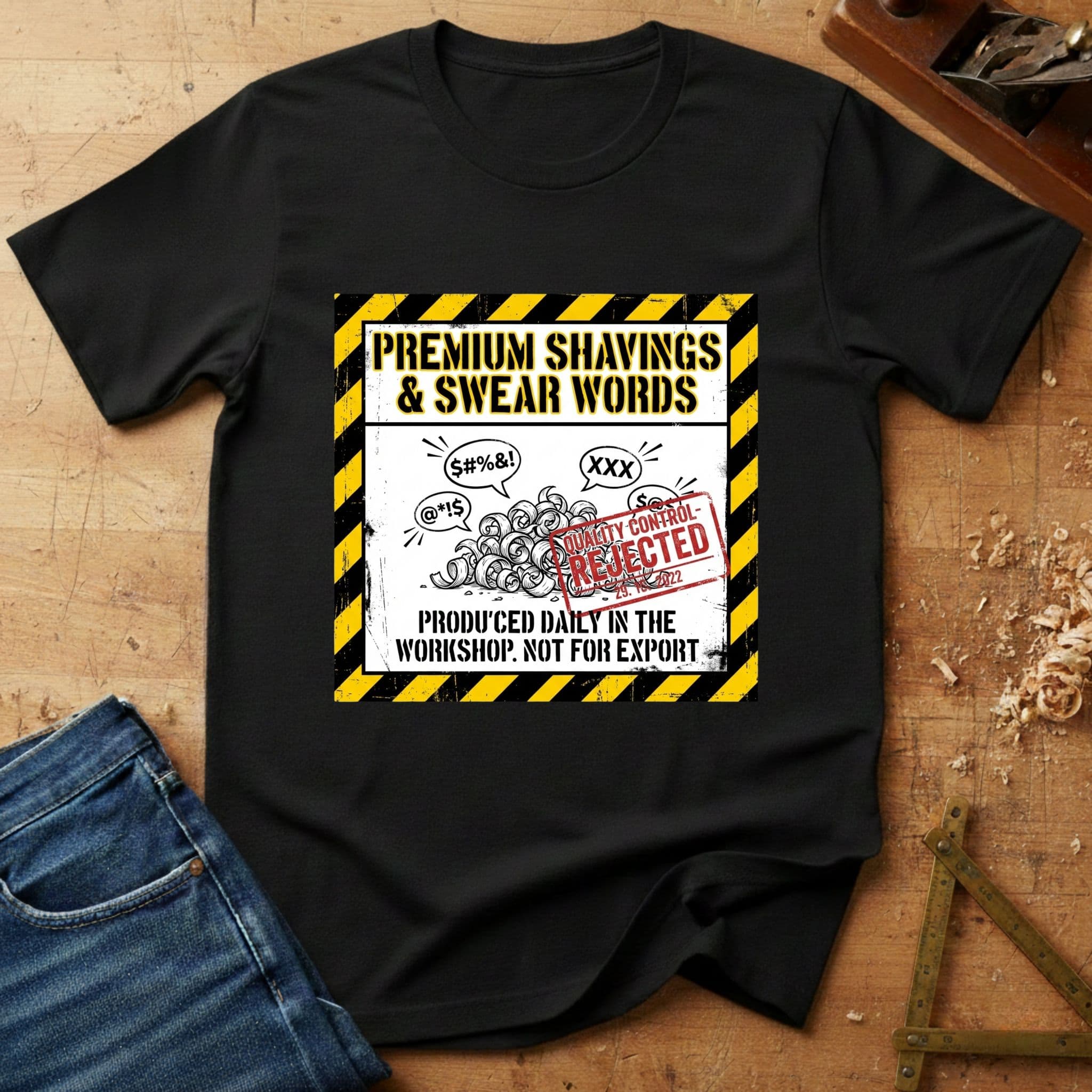 Premium Shavings, woodworking T-shirt