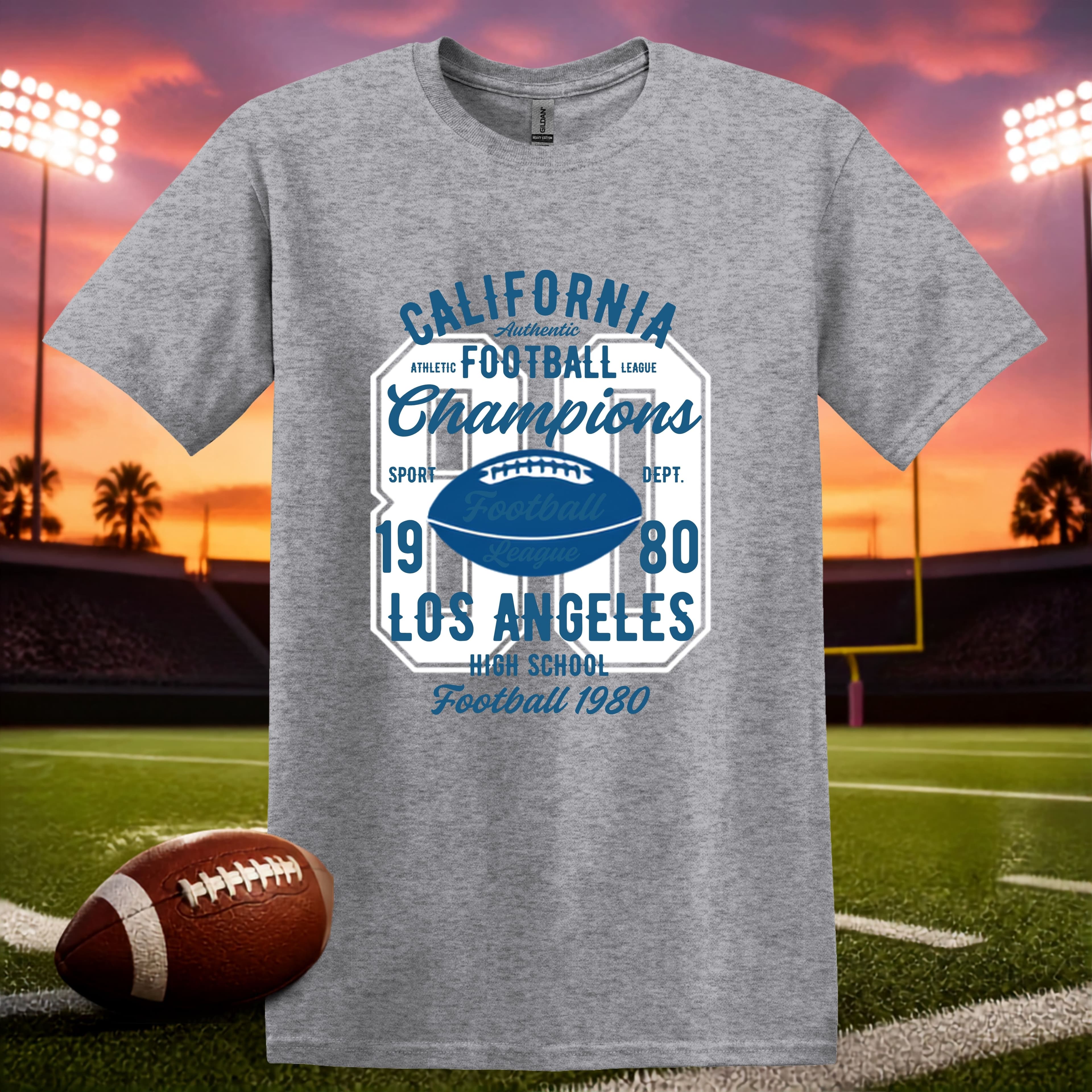 California Football Champions, vintage football T-shirt