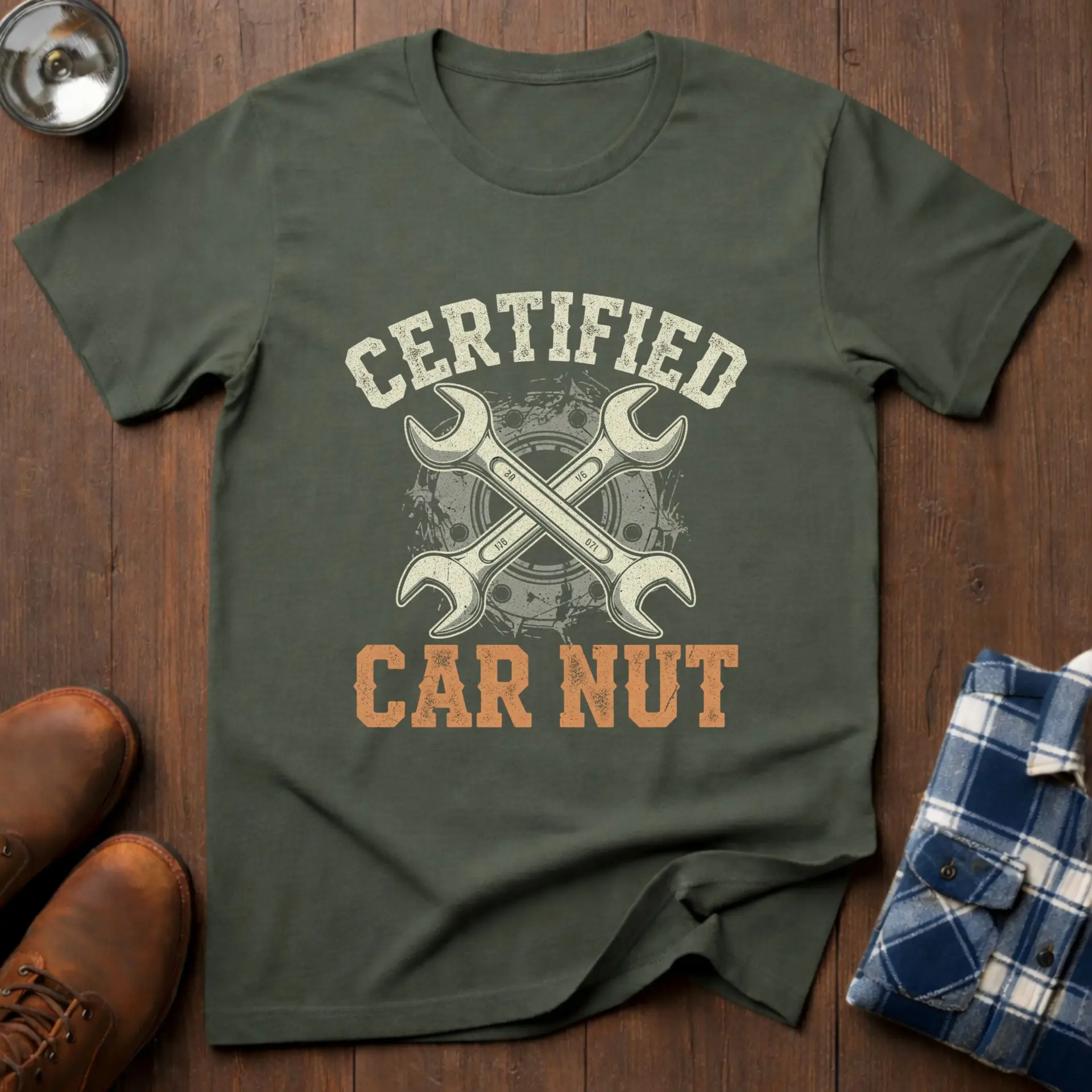 Certified Car Nut, funny car guy T-shirt
