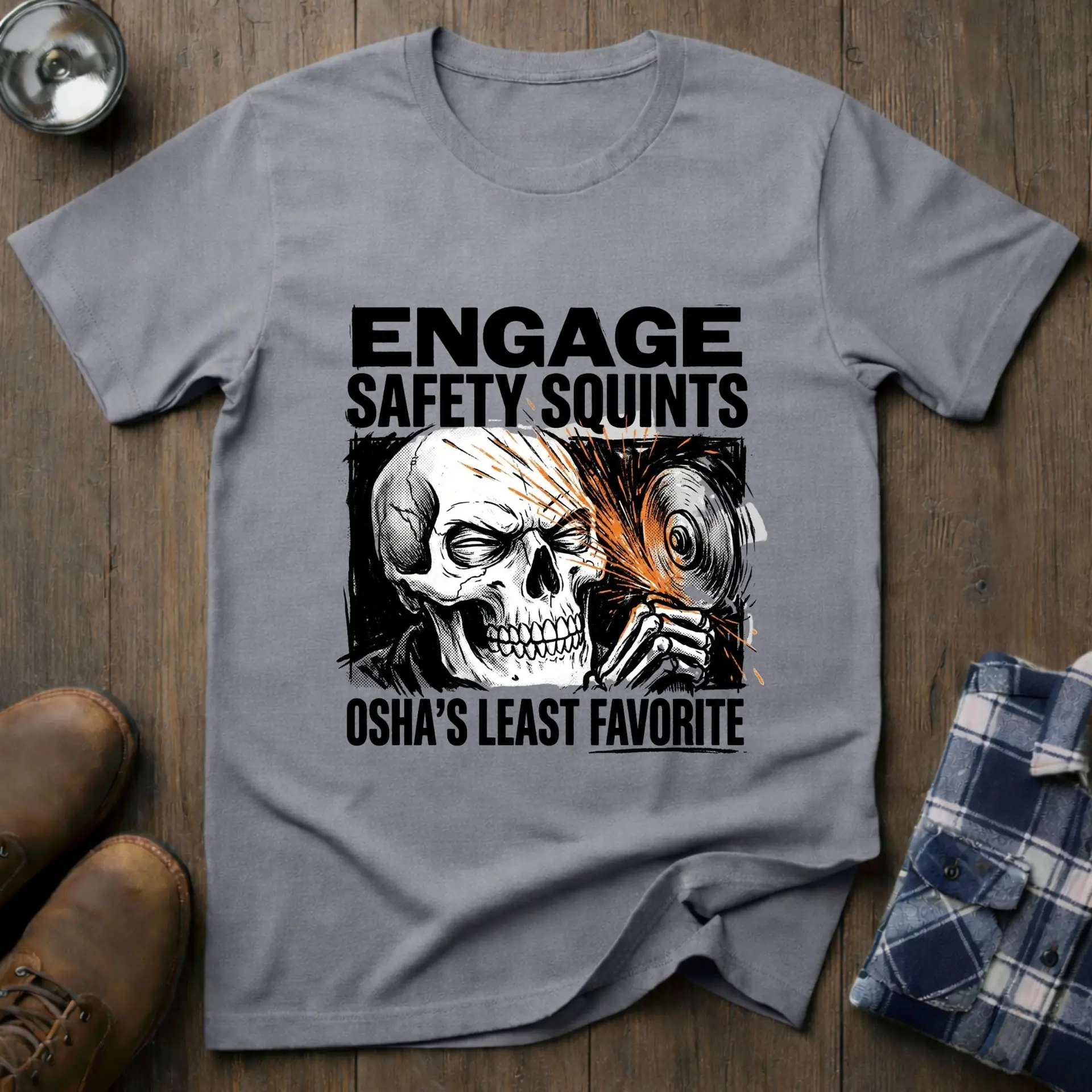 Engage safety squints, funny tradesman T-shirt