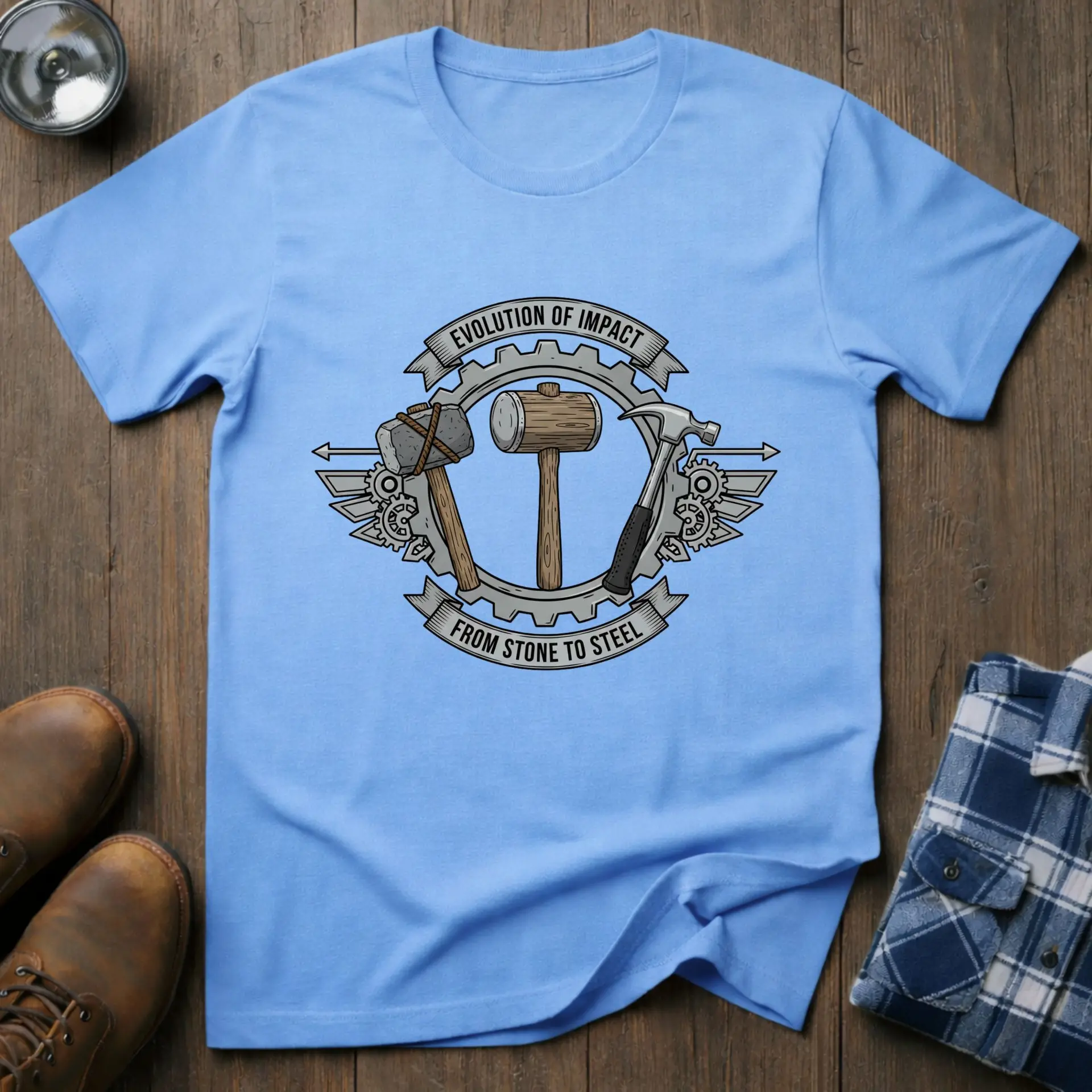 Evolution of Impact, funny tradesman T-shirt