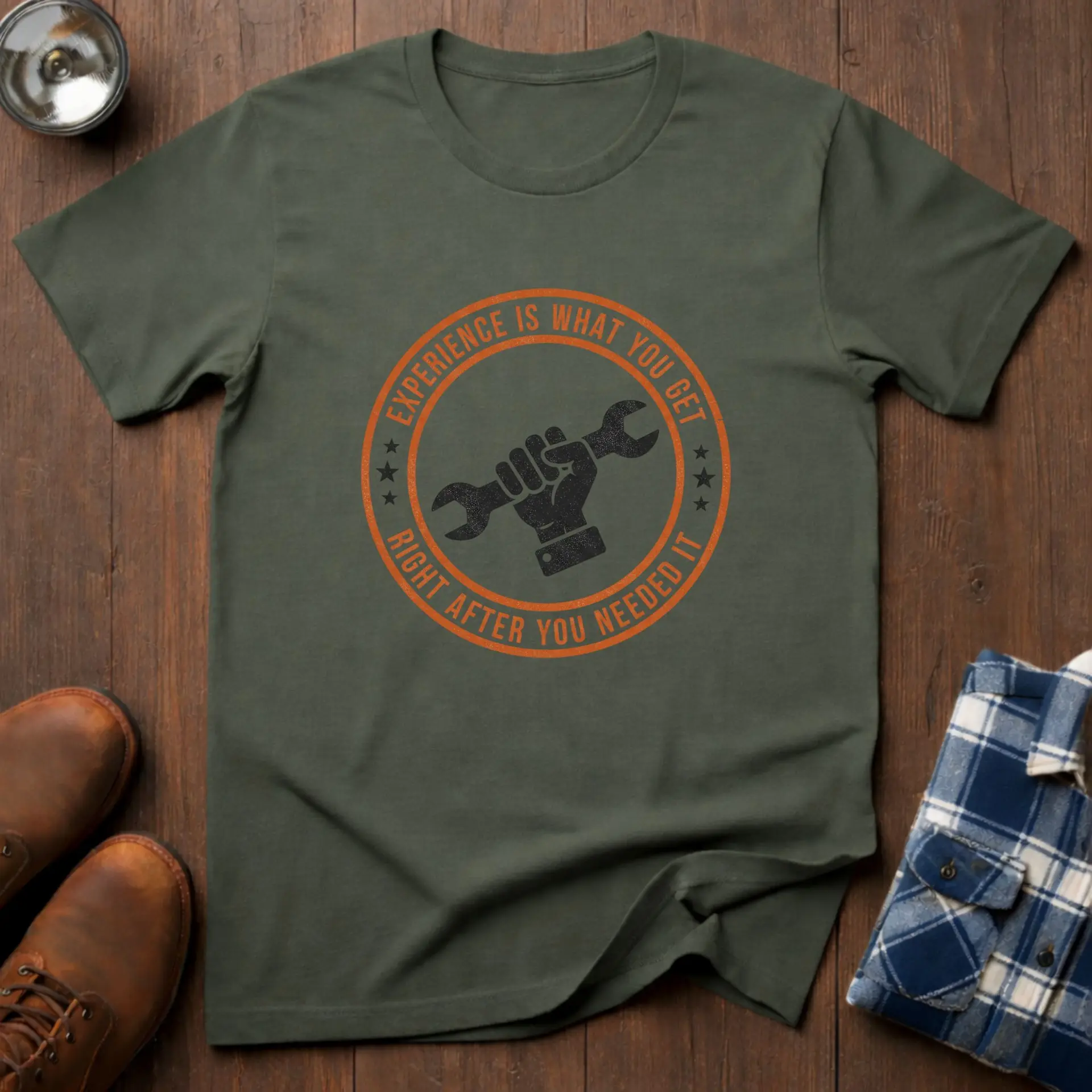 Experience is what you get, tradesman T-shirt