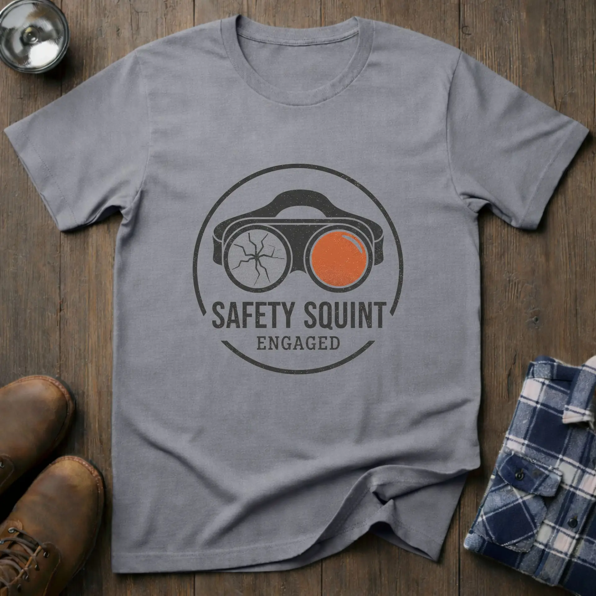 Safety Squint, funny tradesman T-shirt