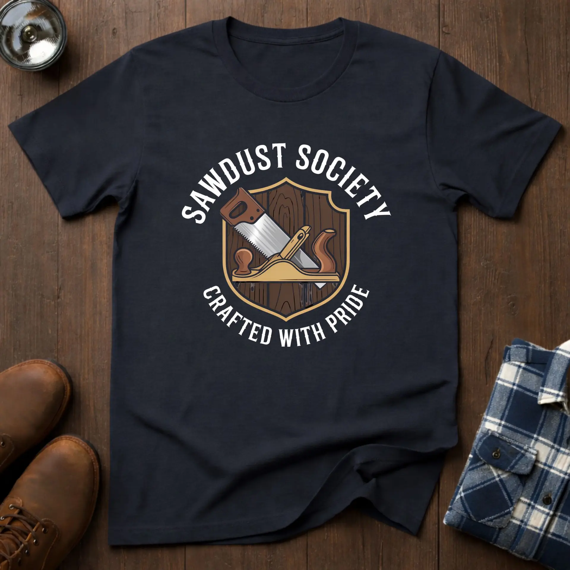 Sawdust Society, woodworking T-shirt