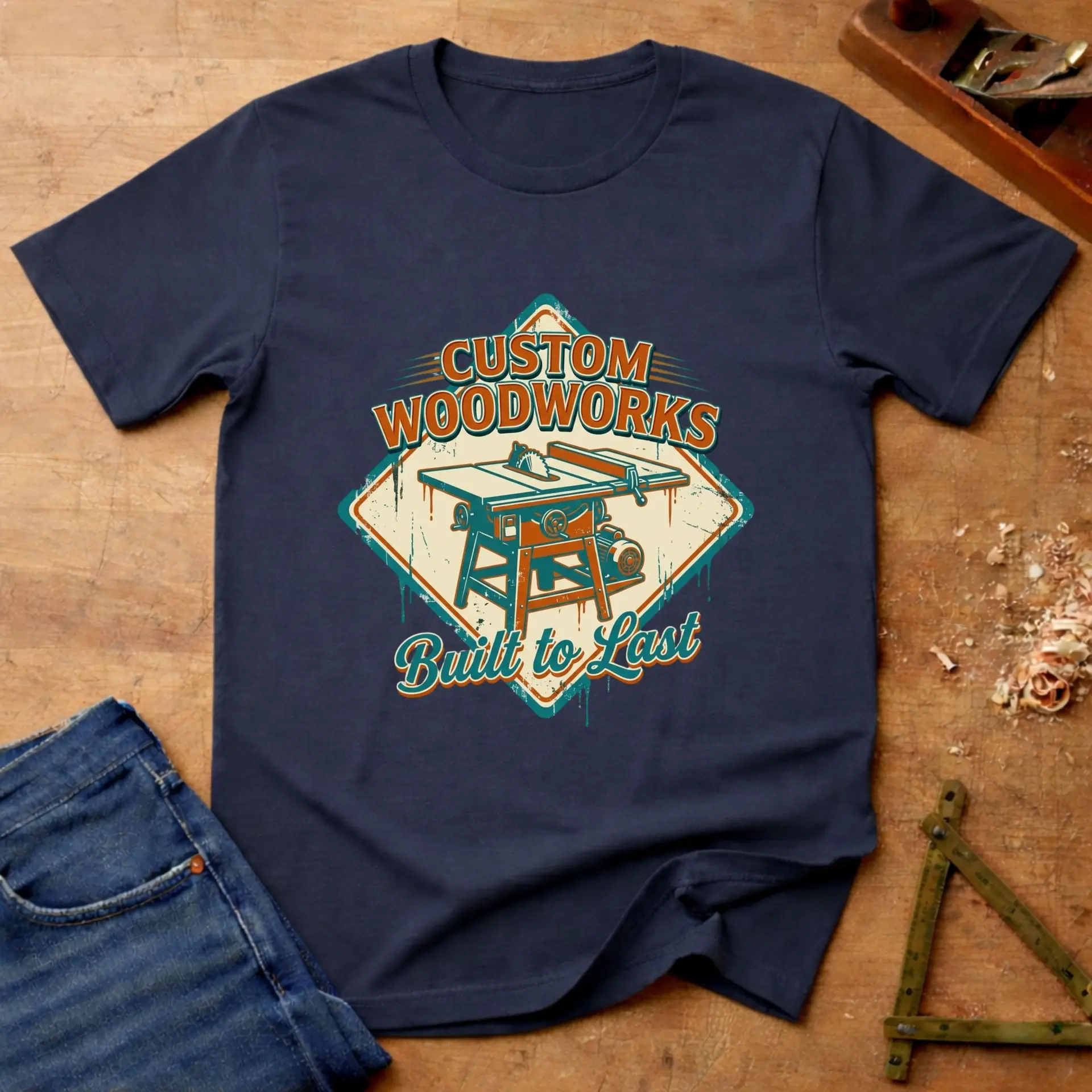 Custom Woodworks, woodworking T-shirt