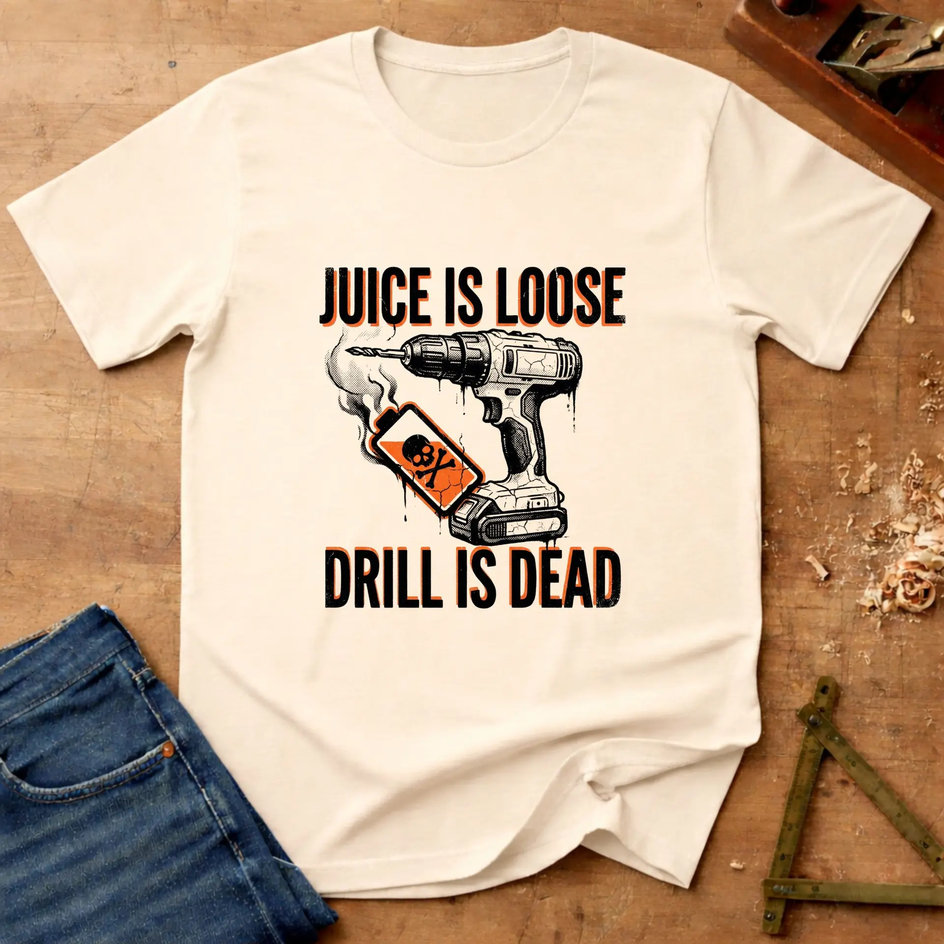 Drill is Dead, funny handyman T-shirt