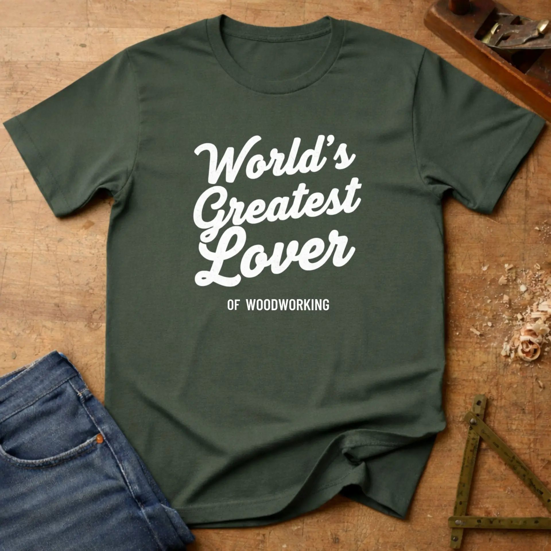 World's Greatest Lover - of Woodworking, funny woodworking T-shirt