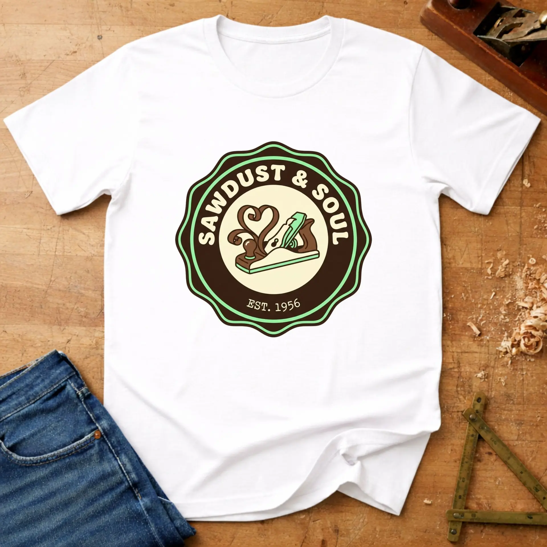 Sawdust & Soul, woodworking T-shirt