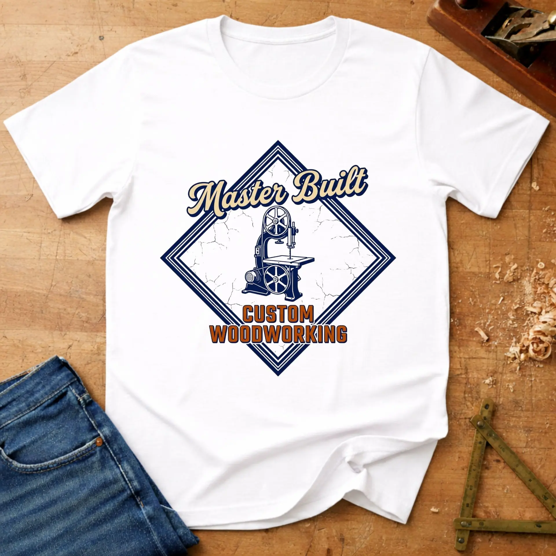 Master Built, workshop T-shirt in White